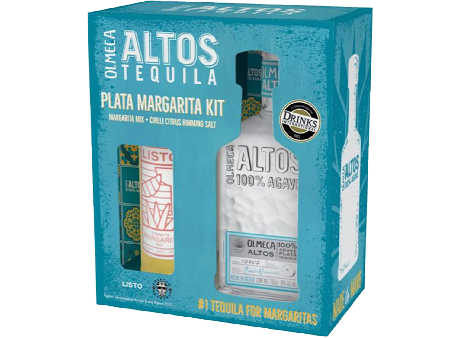 Olmeca Altos Plata Tequila & Margarita Kit Gift Pack 700ml