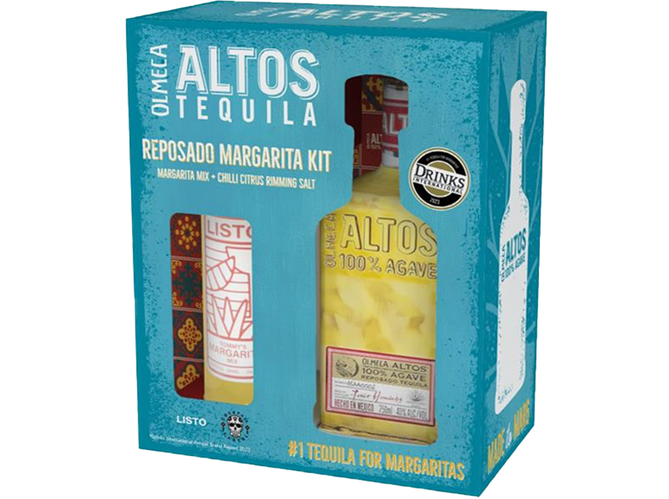 Olmeca Altos Reposado Tequila & Margarita Kit Gift Pack 700ml