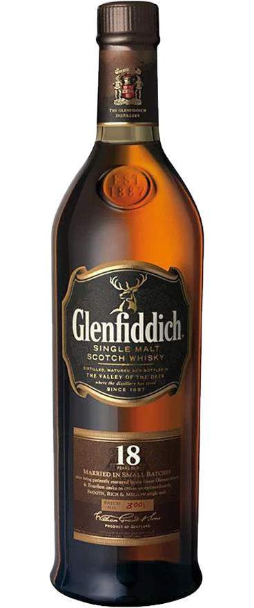 Glenfiddich 18 Year Old Whisky 700ml - Lid Damage