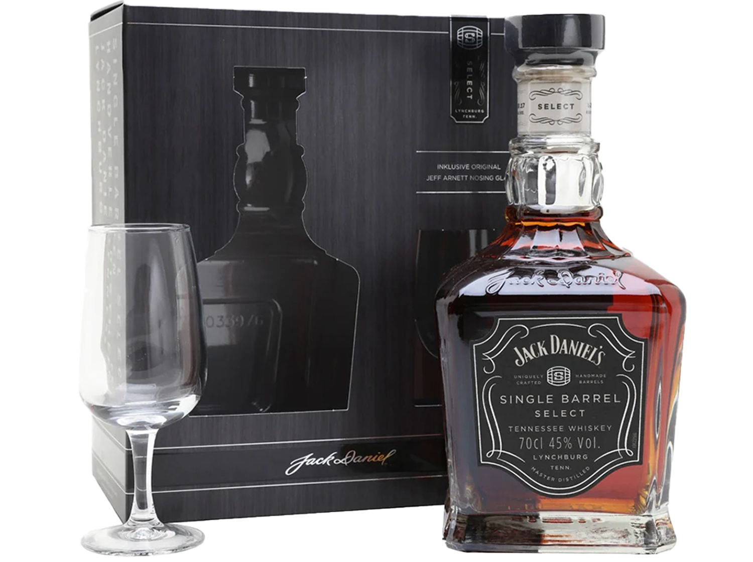 Jack Daniel's 700ml Single Barrel Select Whisky with Glass Gift Set