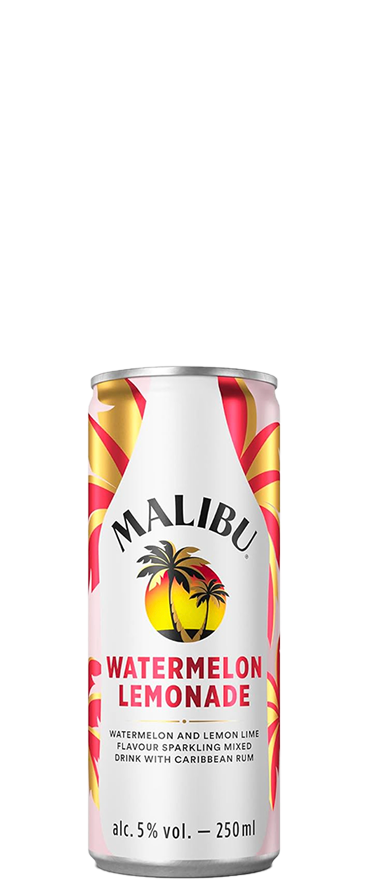 Malibu Watermelon Lemonade Flavour Pre-Mixed (10x 250ml Cans)