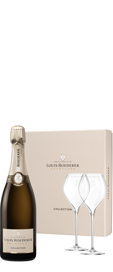 Louis Roederer Champagne NV & 2 Crystal Glass Gift Box