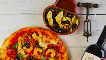 Wine and pizza