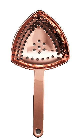 Uber Bar Tools Julep Ice Scoop & Strainer Copper