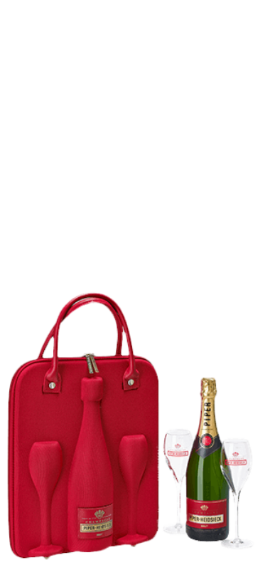 Piper Heidsieck Brut NV & 2 Glass Travel Pack NV
