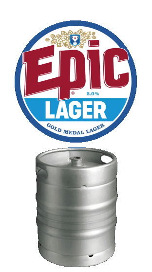 Epic Kegs Lager 5% 50 L Keg (1 X50000 Ml)