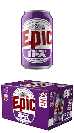 Epic Armageddon Ipa 6.7% 330 Ml Can 6 Pk (24 X330 Ml)