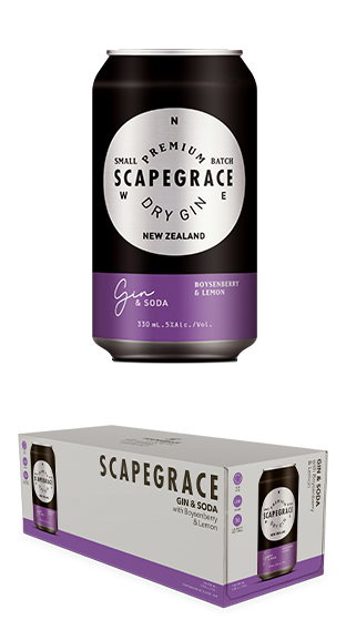Scapegrace Rtd Gin Boysenberry & Lemon 330 Ml Can (10 X330 Ml)