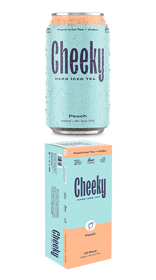 Cheeky Hard Iced Tea Peach 5% 330 Ml (10 X330 Ml)