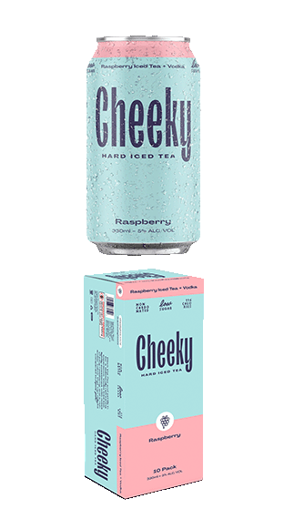 Cheeky Hard Iced Tea Raspberry 5% 330 Ml (10 X330 Ml)