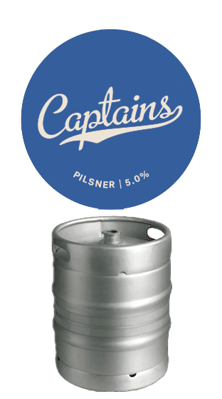 Captains Beer Pilsner 5% 50 L Keg (1 X50000 Ml)
