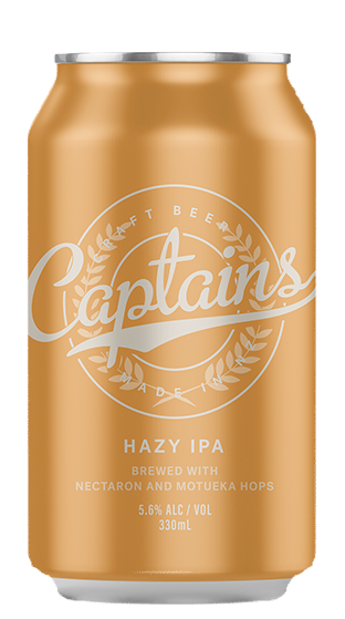 Captains Beer Hazy Ipa 5.6% 4 X6 Pk 330 Ml Can (24 X330 Ml)