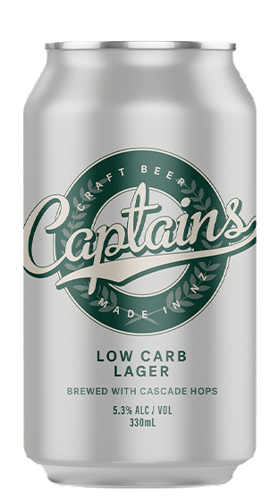 Captains Beer Low Carb Lager 4 X6 Pk 330 Ml Can (24 X330 Ml)
