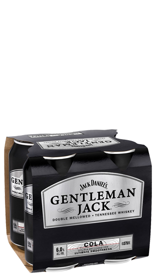 Gentleman Jack & Cola Rtd 6X4Pk Can 375ml