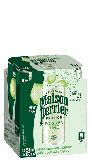 Perrier Forever Lime 4 Pack Can 330 Ml (24 X330 Ml)