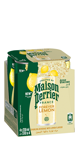 Perrier Forever Lemon 4 Pack Can 330 Ml (24 X330 Ml)