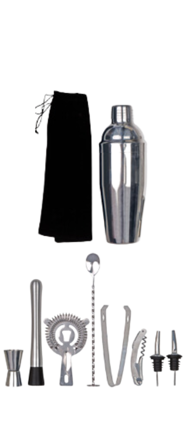 Decadent Stainless Steel Cocktail 10 Piece Set