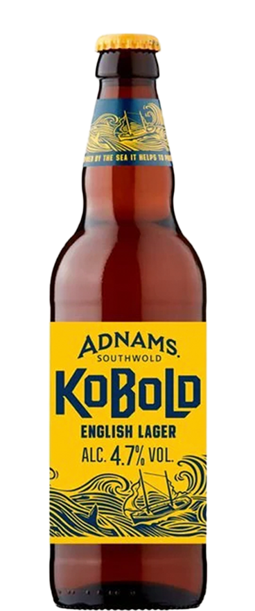 SHORT DATED Adnams Kobold Lager (500ml Bottles) BB:31.08.2024