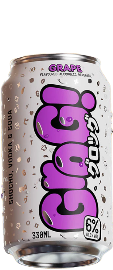 Grog! Shochu Vodka & Soda Grape (10x 330ml Cans)