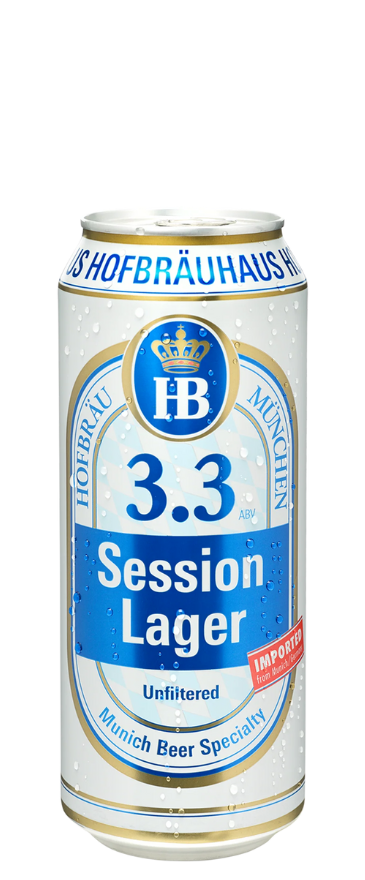 SHORT DATED Hofbrau Session Lager 3.3% 500mls Can BBD: 06/08/2025