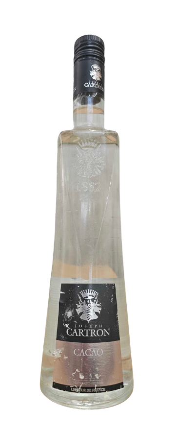 LABEL DAMAGED Joseph Catron Creme de Cacao WHITE Liqueur 24%