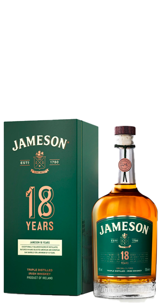 Jameson 18 Year Old Bow Street Irish Whiskey in Gift Box 700ml