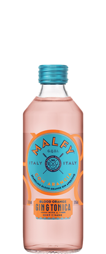 Malfy Blood Orange Gin and Tonic (4 x 300ml Bottles)