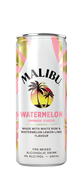 Malibu Watermelon Lemonade Flavour Pre-Mixed (10x 250ml Cans)