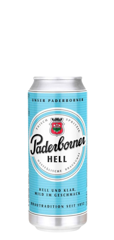 SHORT DATED Paderborner HELL 500mls 24xCans BB: 07/08/2025