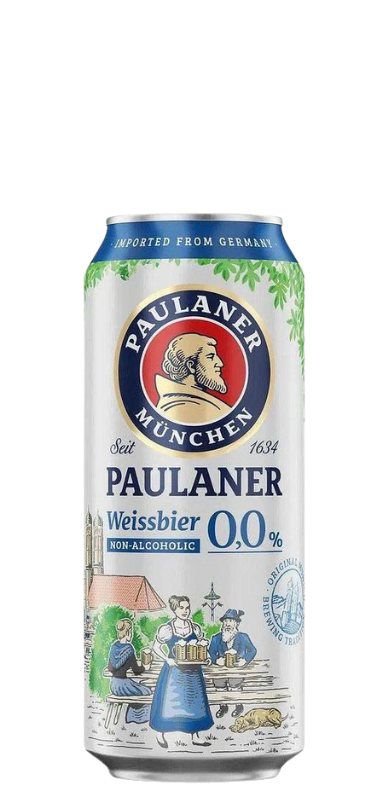 Paulaner Non-Alcoholic Weissbier 0.0% (24x 500ml Cans) BB:14/03/2025