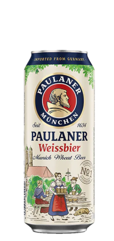 SHORT DATED Paulaner Wheat Beer 500mls Cans BB: 14/03/2025