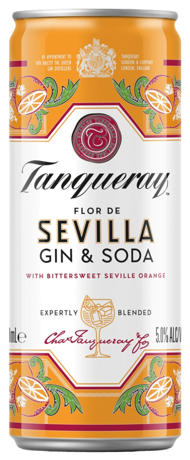 Tanqueray Seville and Soda (4x250ml Cans)