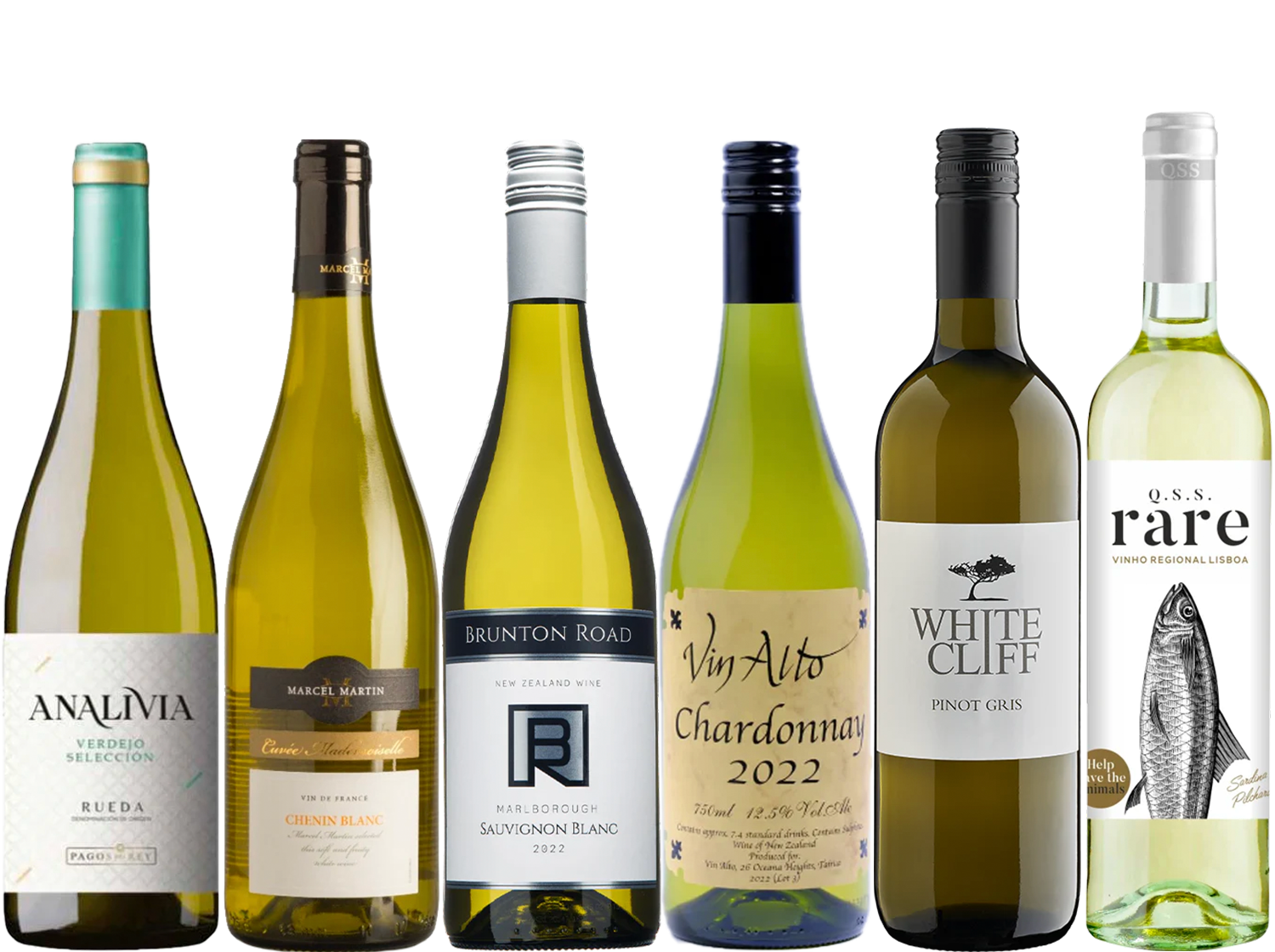 White Sampler 6 Bottle Case