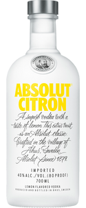 Absolut Citron Vodka 700ml - Wine Central