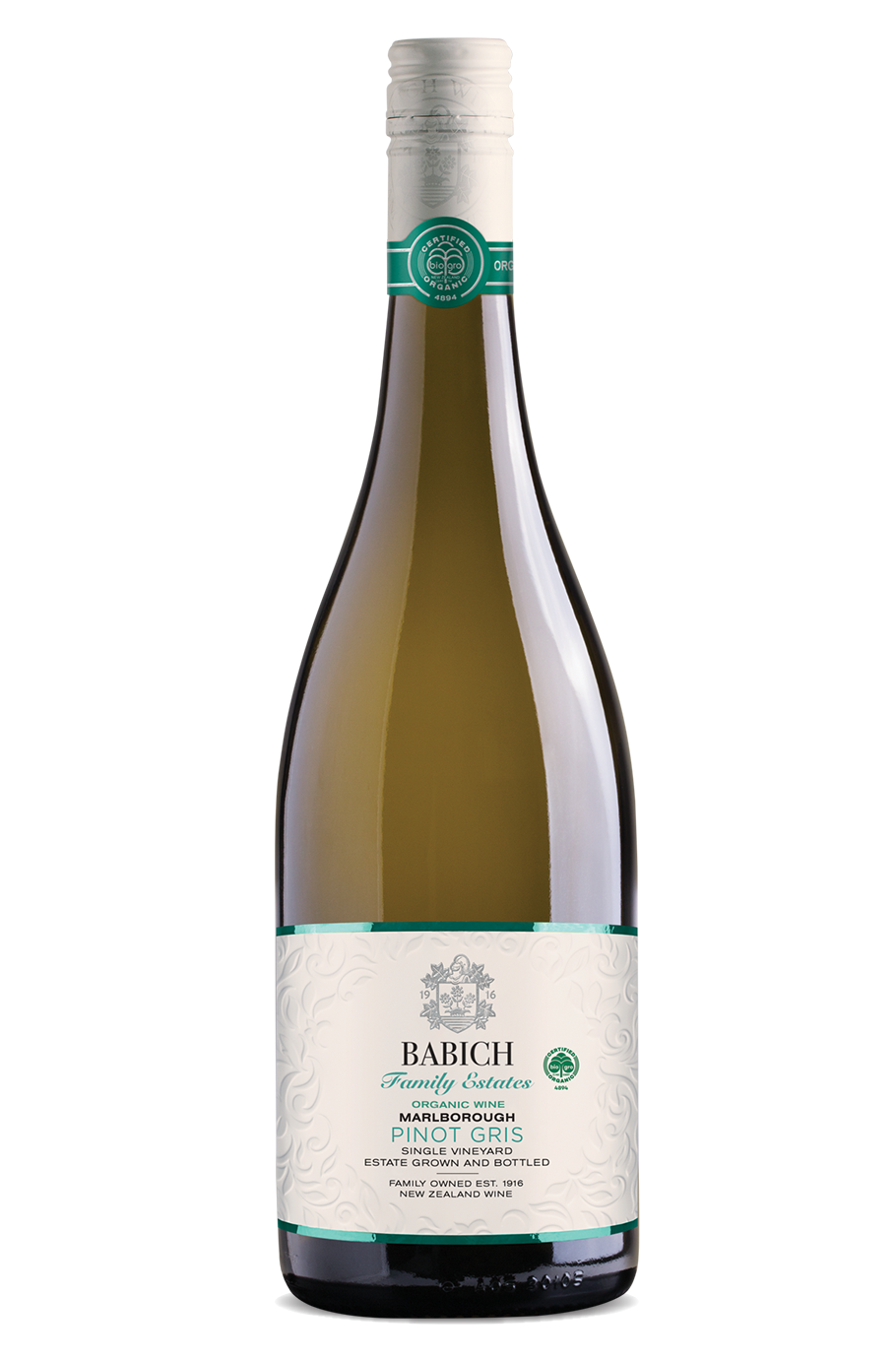 Babich Family Estates Headwaters Organic Pinot Gris 750ml 2020