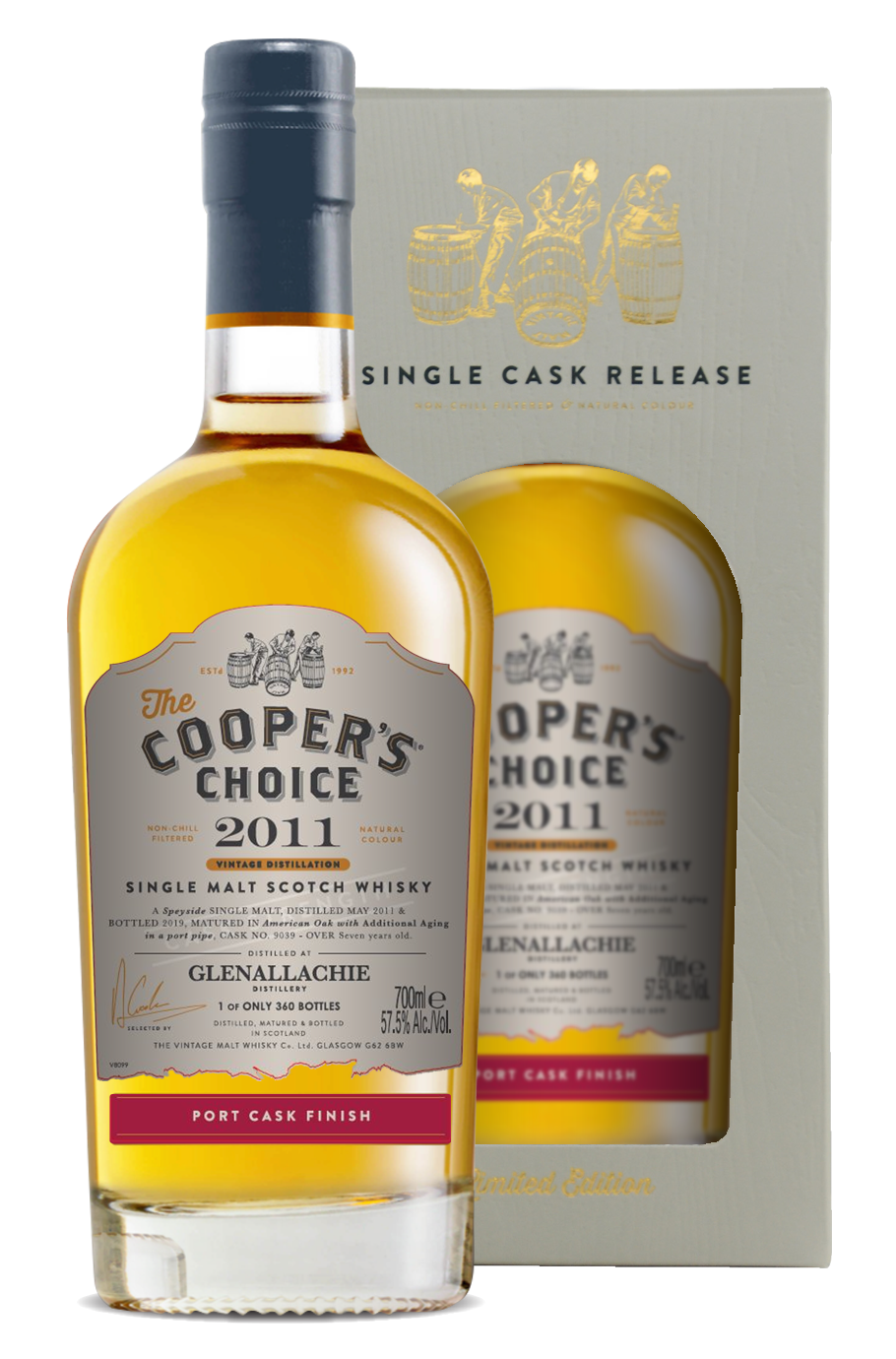Cooper's Choice Glenallachie Speyside Single Malt Whisky 700ml 2011