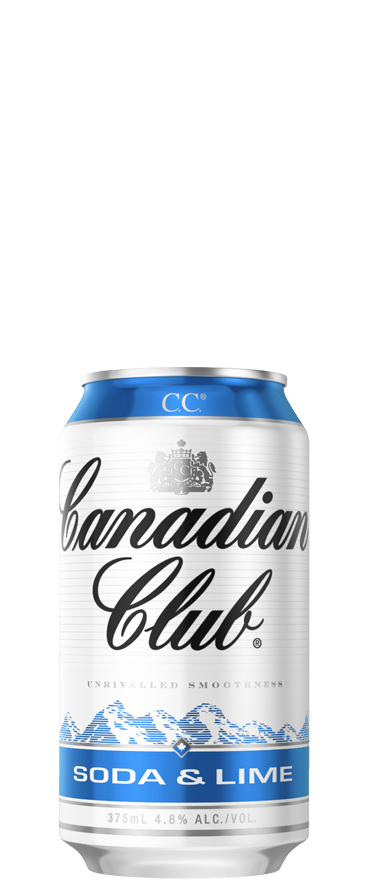 Canadian Club Soda and Lime (10x 330ml Cans)
