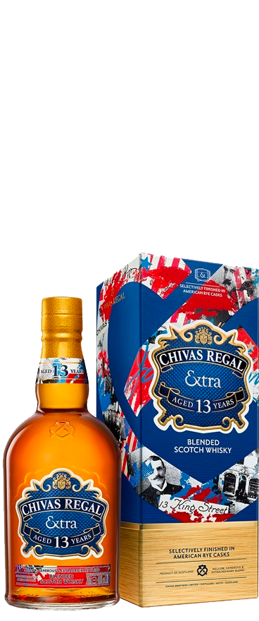 Chivas Regal Extra 13 Year Old American Rye Cask 13 King Street Blended Scotch Whisky 700ml