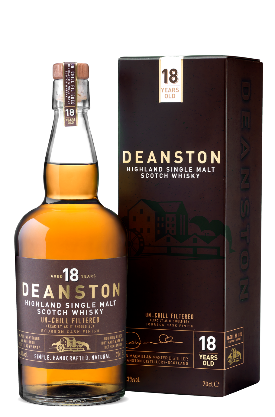 Deanston 18 YO Highland Single Malt Scotch Whisky 46.3% 700ml