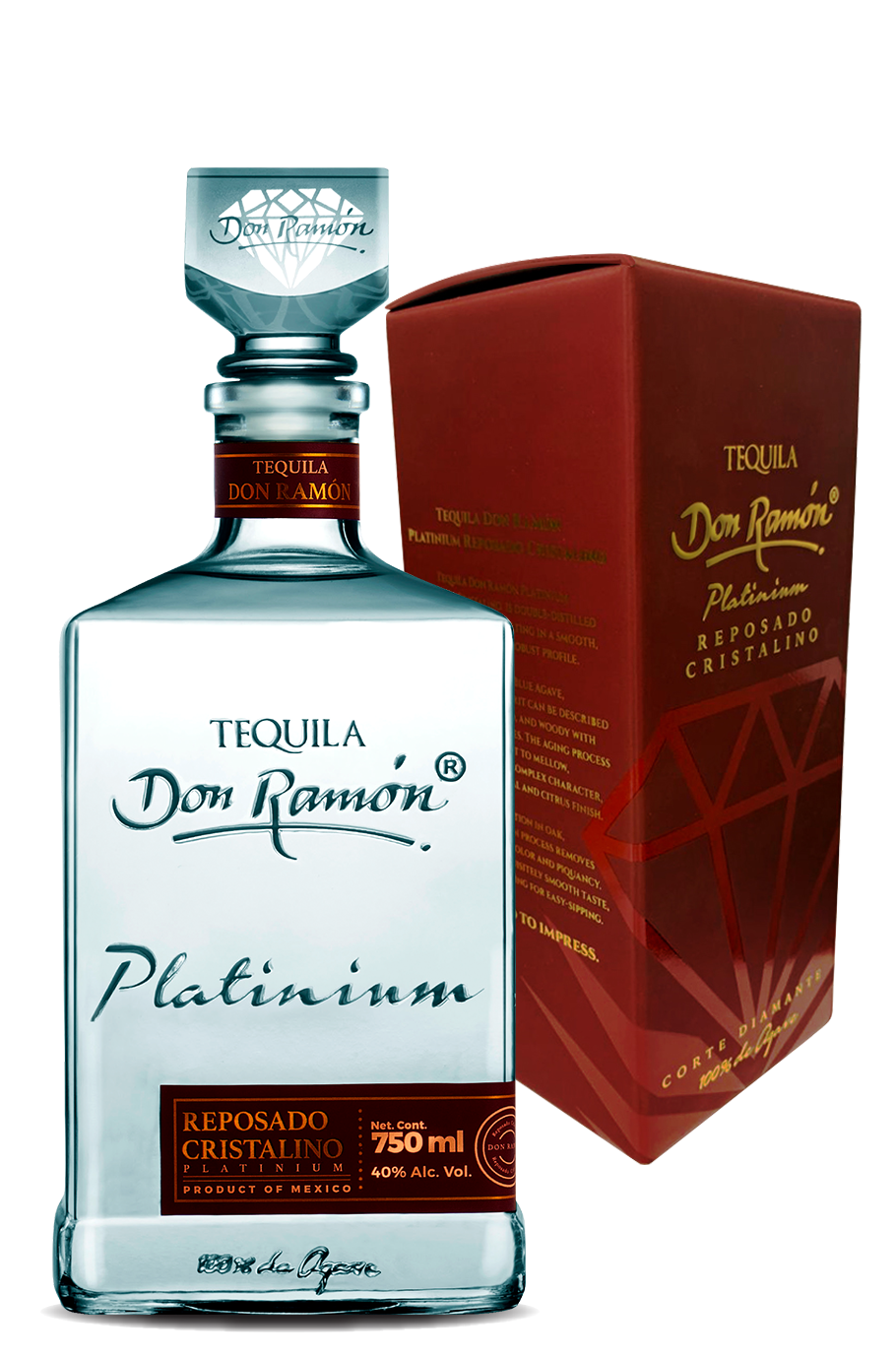 Don Ramon Platinium Reposado Cristalino 40% 750ml
