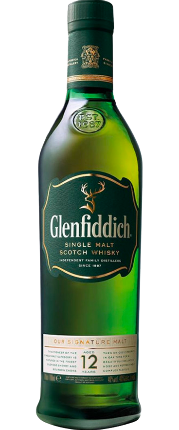 Glenfiddich 12 Year Old Single Malt Whisky 1L - No Canister - Wine Central