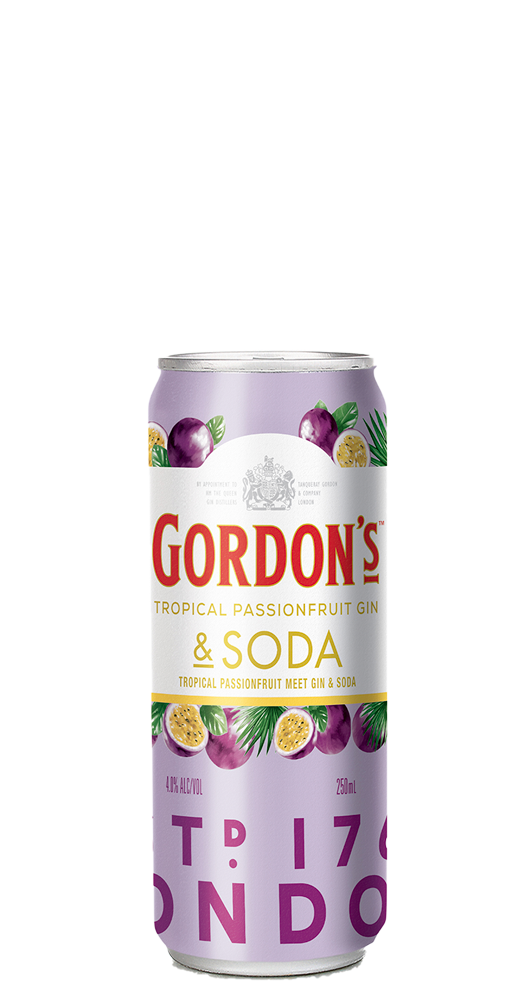 Gordons Tropical Passionfruit Gin & Soda (12 x 250ml Cans)