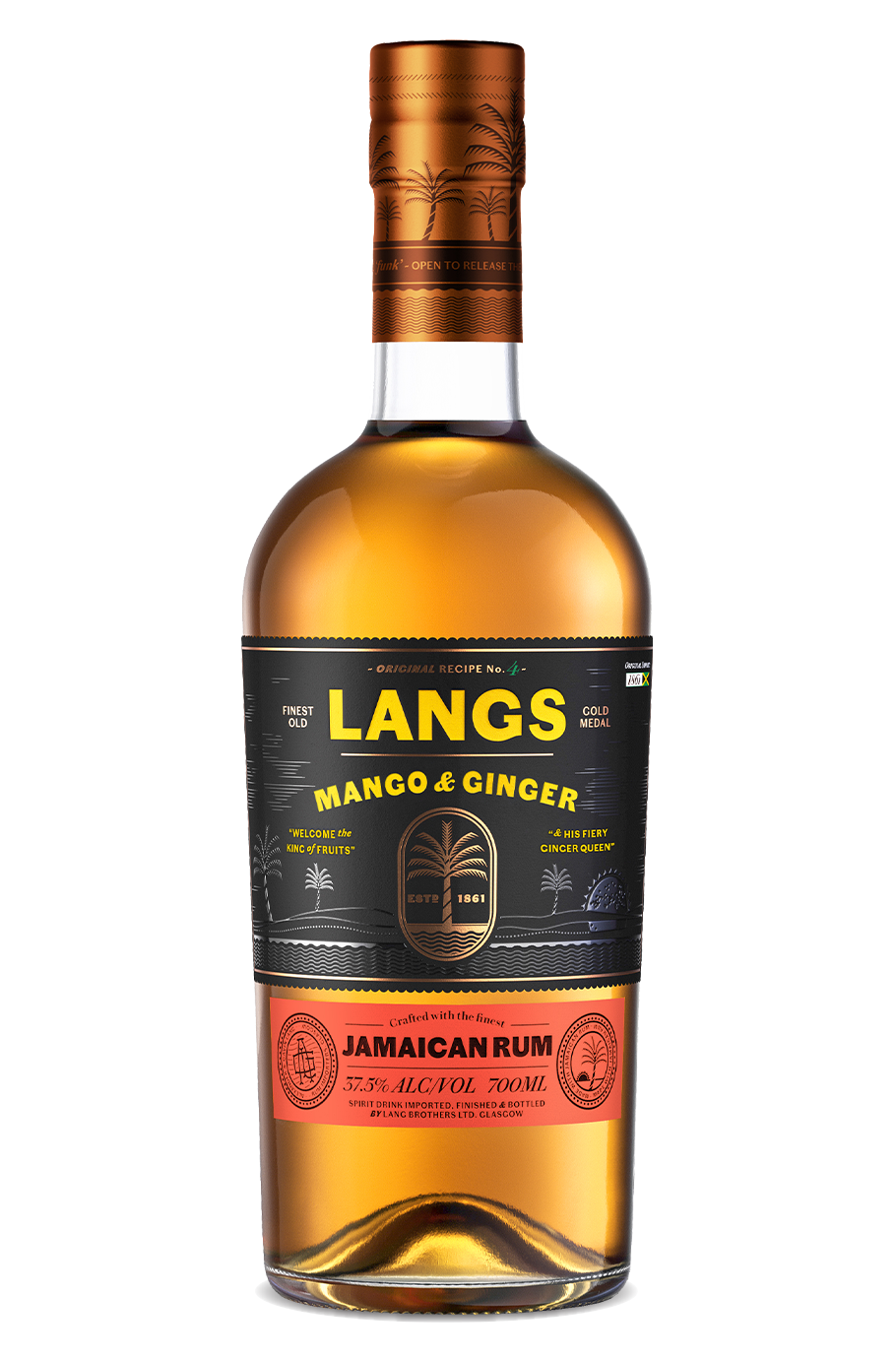 Langs Jamaican Rum - Mango & Ginger 37.5% 700ml
