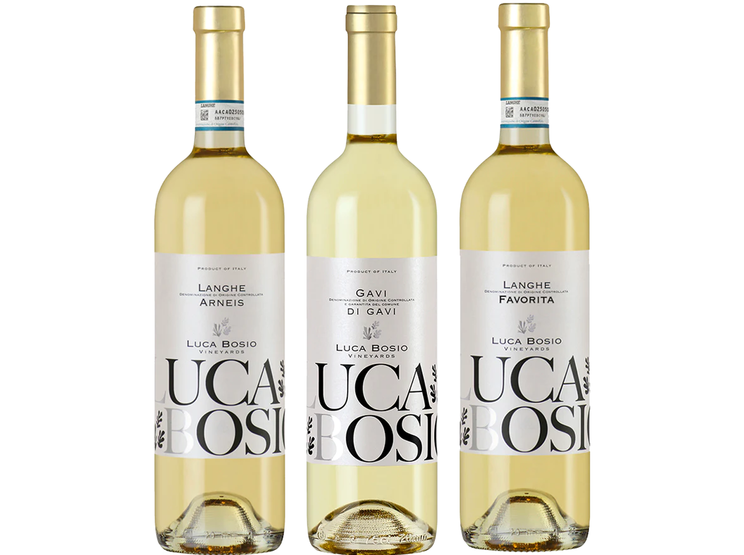 Luca Bosio Fresh Whites 3 Bottle Taster Trio