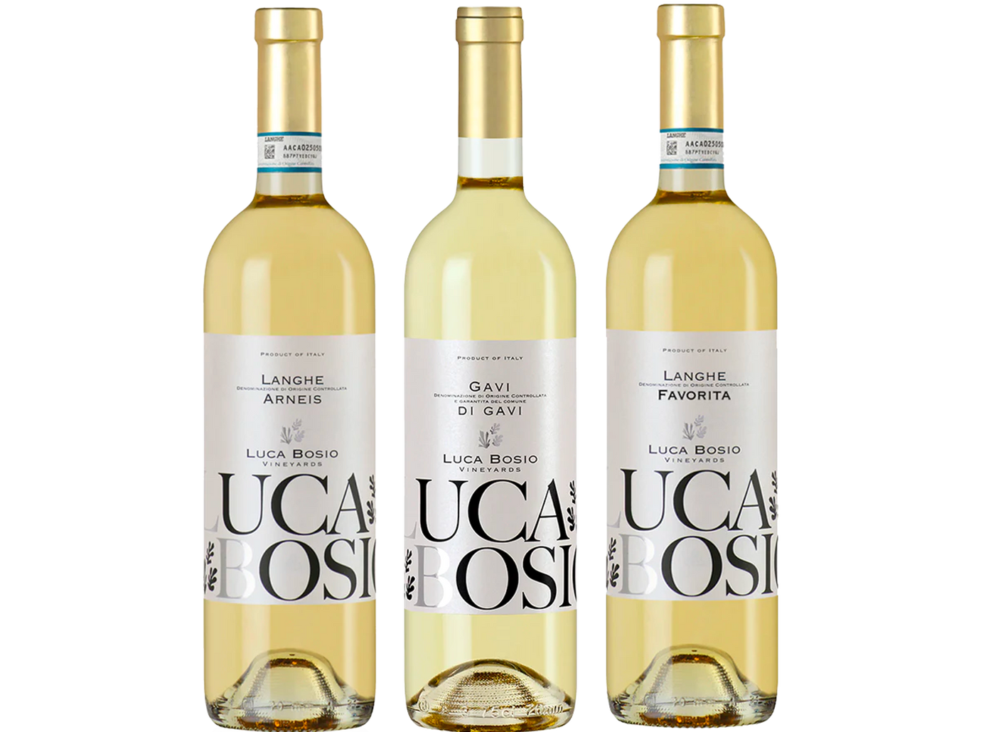 Luca Bosio Fresh Whites 3 Bottle Taster Trio