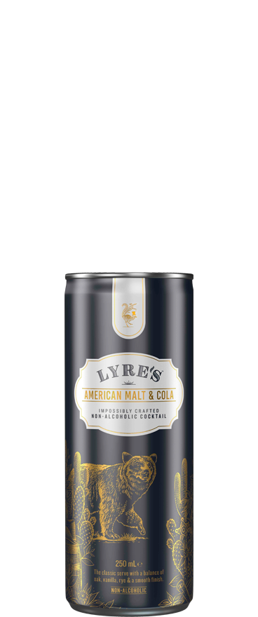 Lyre's American Malt & Cola Non Alcoholic Pre-Mix (4x 250ml Cans)