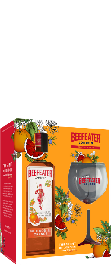 Beefeater Blood Orange Gin & 1x Glass Gift Box 700ml