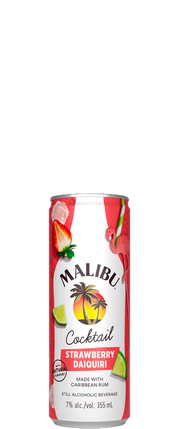 Malibu Strawberry Daiquiri Cocktail (4x 250ml Cans)