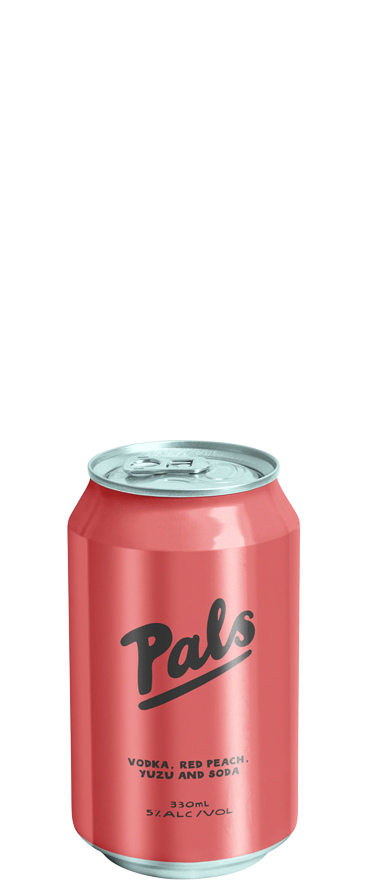 Pals Vodka, Red Peach, Yuzu & Soda (10x 330ml Cans)