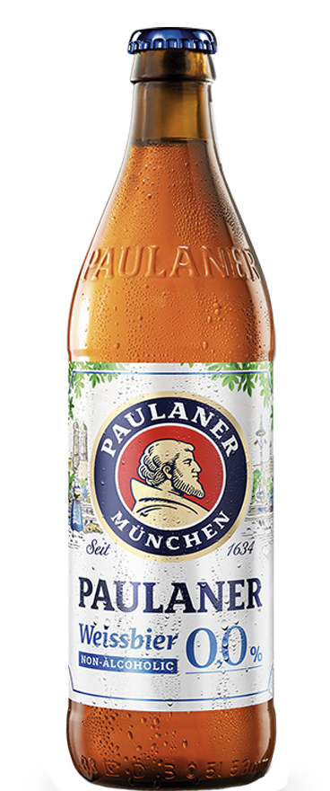 Paulaner Hefe Weissbier Low Alcohol 0.5% 500ml Bottle - Wine Central